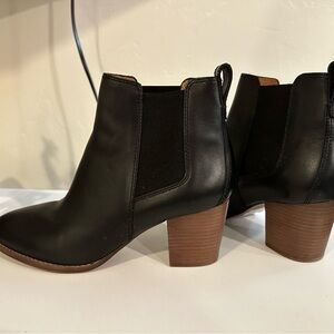 Madewell Black Leather Ankle Boots